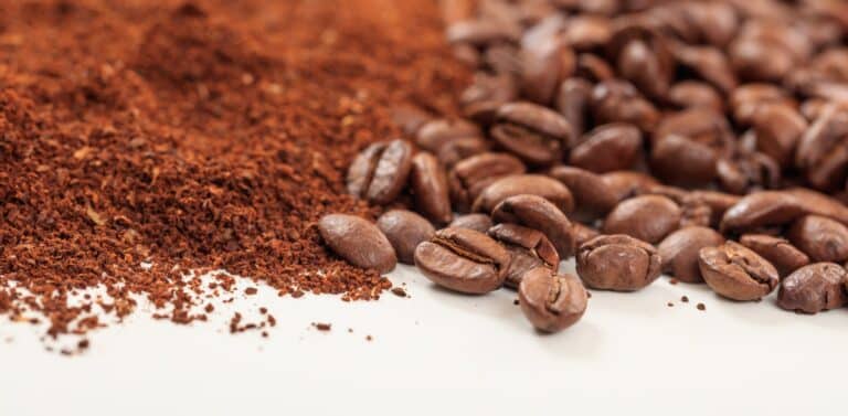 Coffee beans and ground coffee